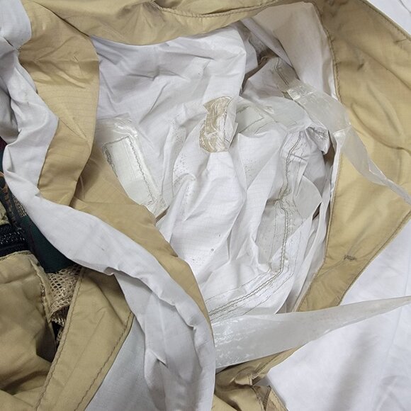 Orvis Mens Large Beige Fly Fishing Shell Jacket Hooded Coat Windbreaker - Picture 8 of 14